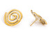 Spiral Brass Stud Earrings