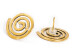 Spiral Brass Stud Earrings